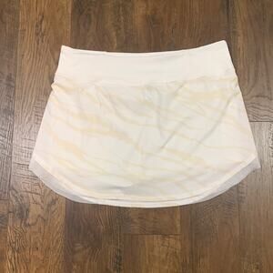 CALIA Women's Tulip Hem Skort White/Tan Animal Print